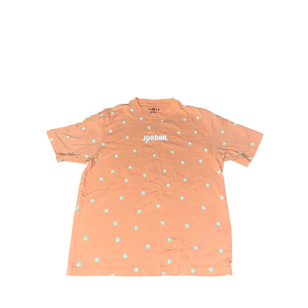 Jordan Jumpman Retro All Over Print T-Shirt Peach Standard Fit Size Medium
